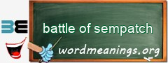 WordMeaning blackboard for battle of sempatch